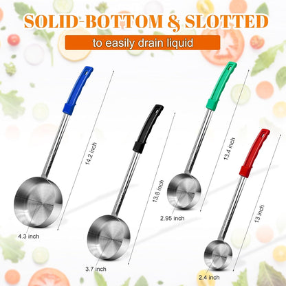 4 Stainless Steel Portion Ladles 2 to 8 oz