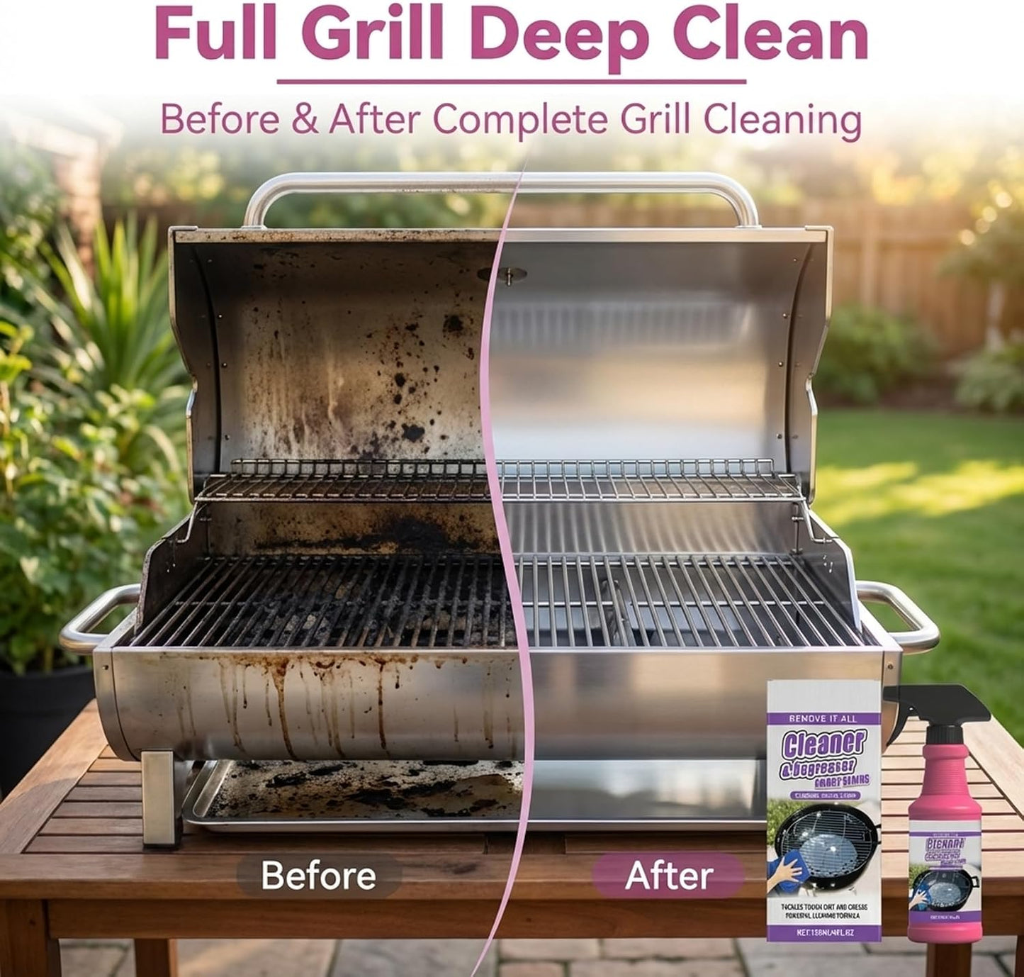 Fast-Acting Heavy-Duty Grill Degreaser Spray, Fast-Acting Heavy Duty Grill Degreaser Spray(2PCS)