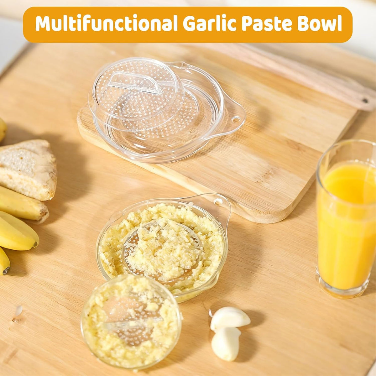 Garlic Plate,Garlic Grater Plate Grating Plate Ginger Transparent Color