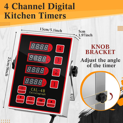 Relaxweex Commercial Digital Kitchen Timer for Cooking, 8 Channel