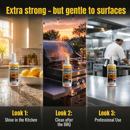 FKMEE GreaseKiller BBQ Grill Cleaner Spray, Heavy Duty Degreaser (1) | Fast-acting grease removal, suitable for grills and smokers, easy spray application, outdoor use