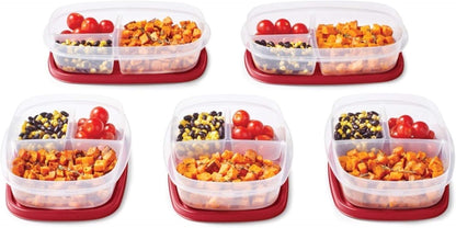 Rubbermaid EasyFindLids Meal Prep Containers 5.1 Cup Red