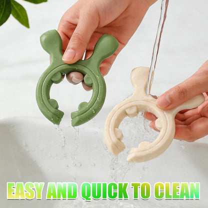 Multifunction Silicone Pot Handle Spatula Rack,Non-Slip Spoon Holder Stove Organizer Kitchen Gadgets,Silicone Spoon Spatulas Rest,Utensil Anti Scalding Pot Clip for Cooking Accessories(3PCS)