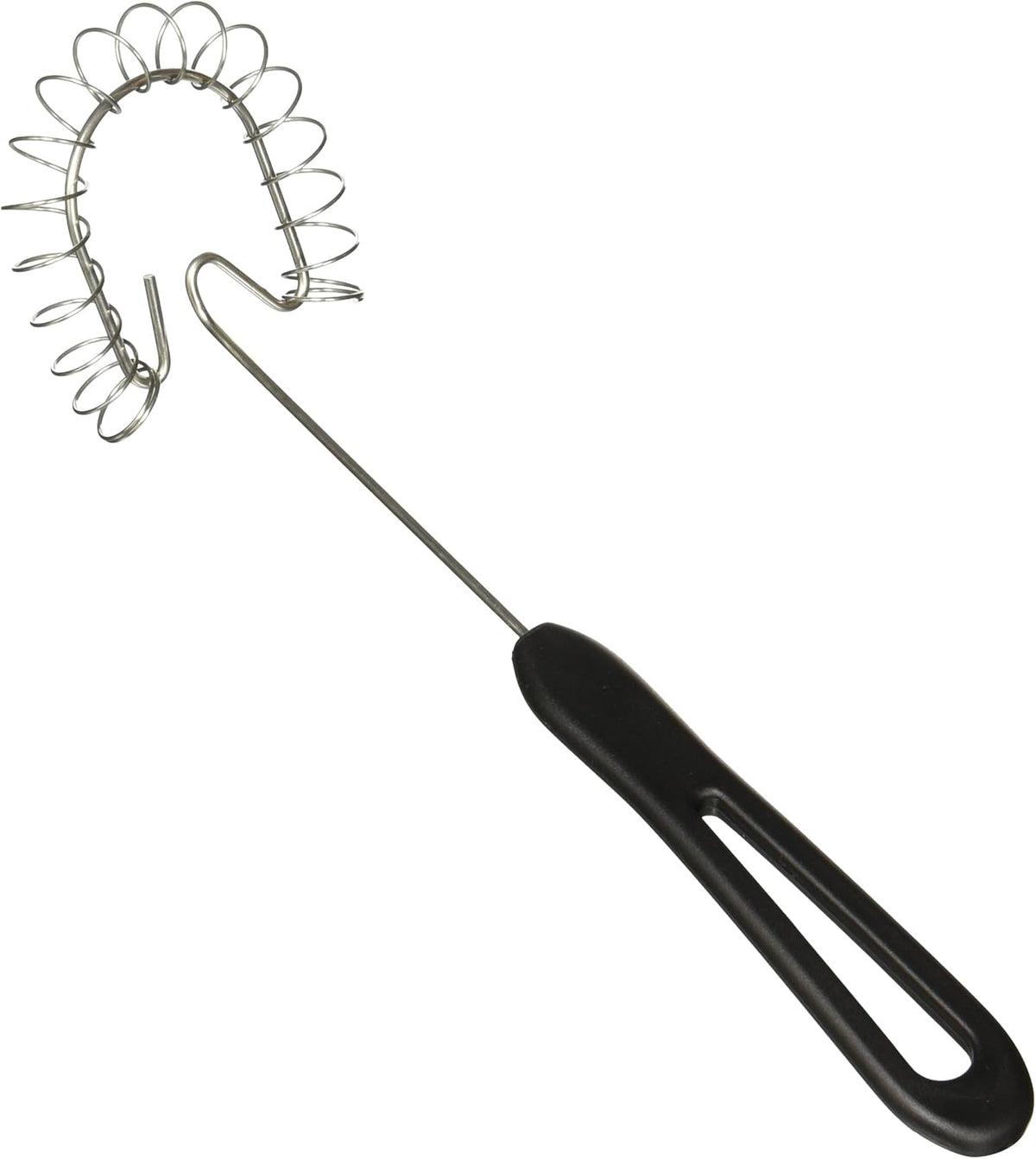 Linden Sweden Flat Wire Whisk – Unique Angled Head Design for Superior Performance - Versatile and Heat-Resistant, Great for Home or Professional Use - BPA-Free - Dishwasher-Safe, Black