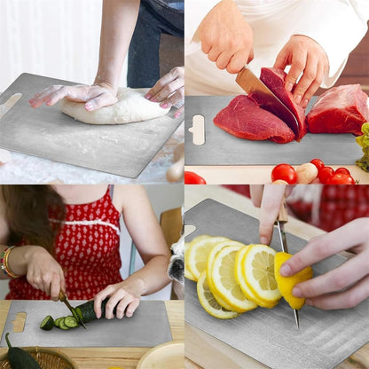 Titanium Cutting Board - 2026 New Upgrade 100% Pure Titanium Cutting Boards for Kitchen Double Sided Non Toxic Titanware Cutting Board,Hygiene Durable Dishwasher Safe Chopping Board (12"L x 9"W)