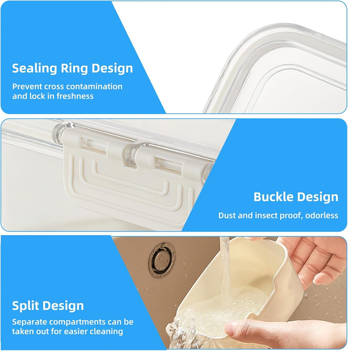 Snackle Box Container 8-Section,Clear Divided Tray w/Secure Lid & Handle,Perfect Organizer for Fruits, Veggies, Candy & Charcuterie,Dishwasher Safe,Ideal for Travel, Parties & Picnics!(1)