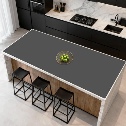 47.2"x23.6"(120cmx60cm) Large Silicone Mat for Kitchen Counter, Non-Slip Heat Resistant Countertop Protector, Waterproof Multipurpose Mat for Kitchen Island, Black