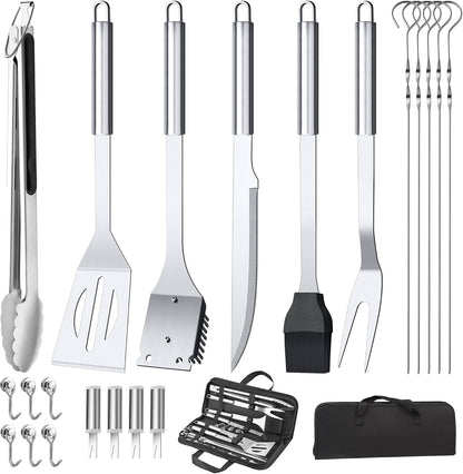 11 Pcs Grill Tools Set,BBQ ＆ Grilling Accessories Outdoor Barbecue Utensils