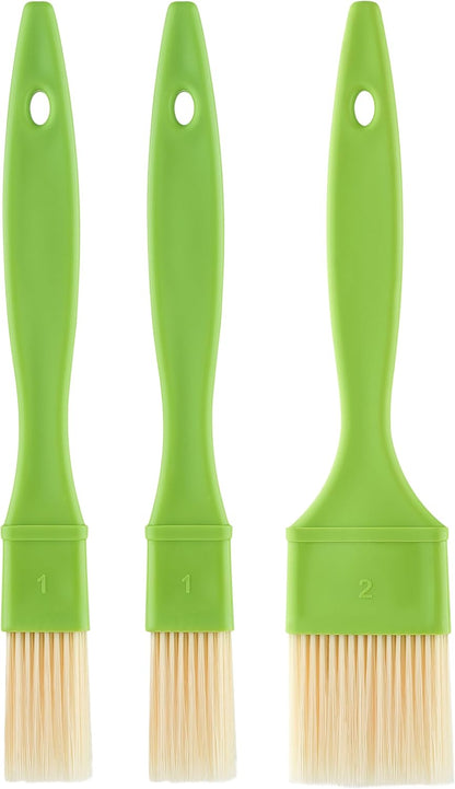 3 Pcs Pastry Brush, 1″ and 2 ″ Basting Brush for Cooking Baking BBQ