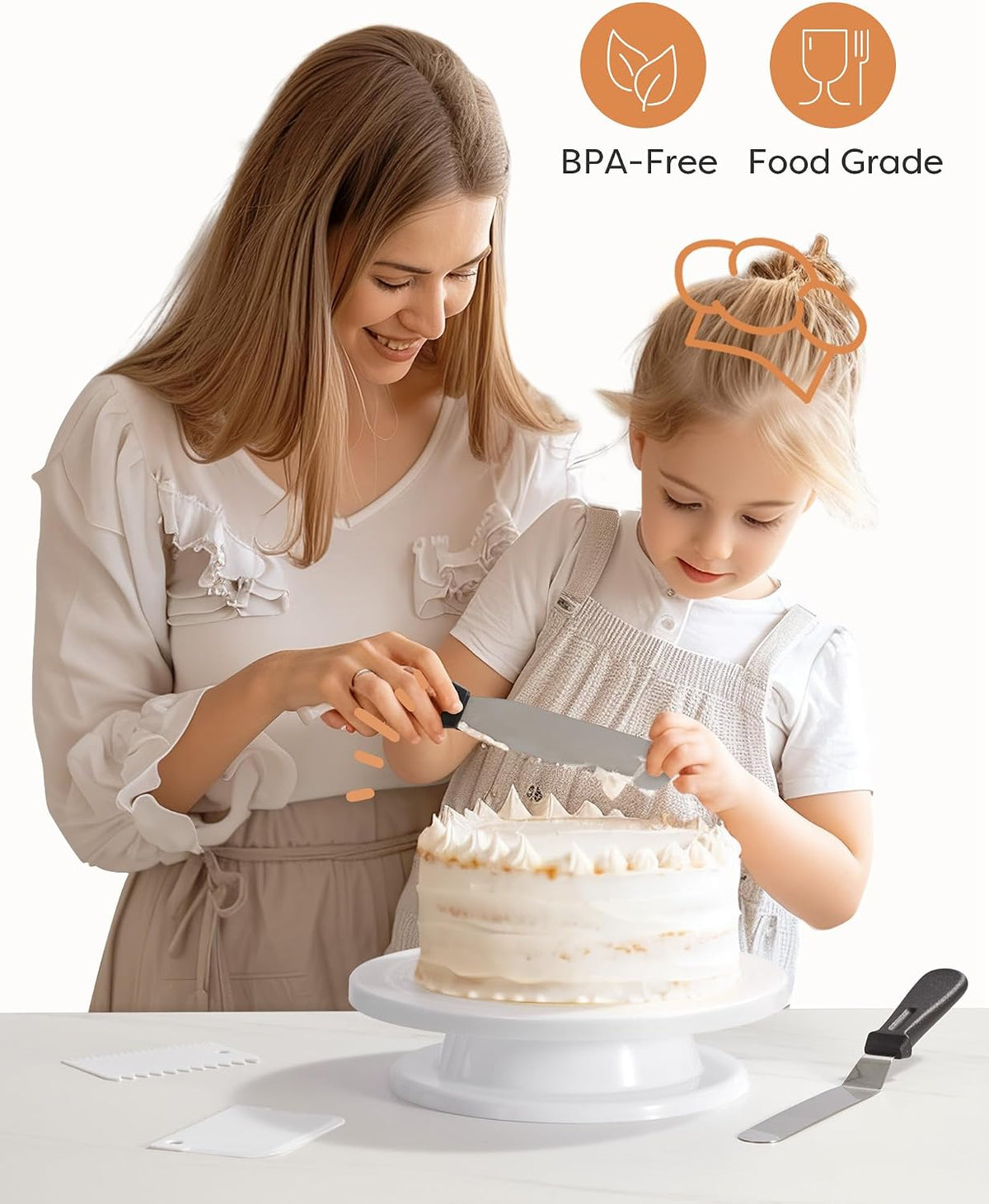 Kootek Cake Decorating Kit with Turntable Baking Supplies for Beginner Pros