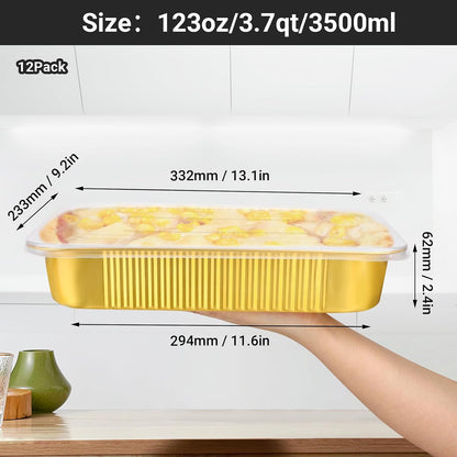 EUSOAR Aluminum Pans with Lids, 50pack 32oz Small Disposable Foil Loaf Cake Food Storage Pans, Catering Party Meal Prep Freezer Drip Pans for Microwave Oven Safe Cooking,Baking,Heating,Takeout