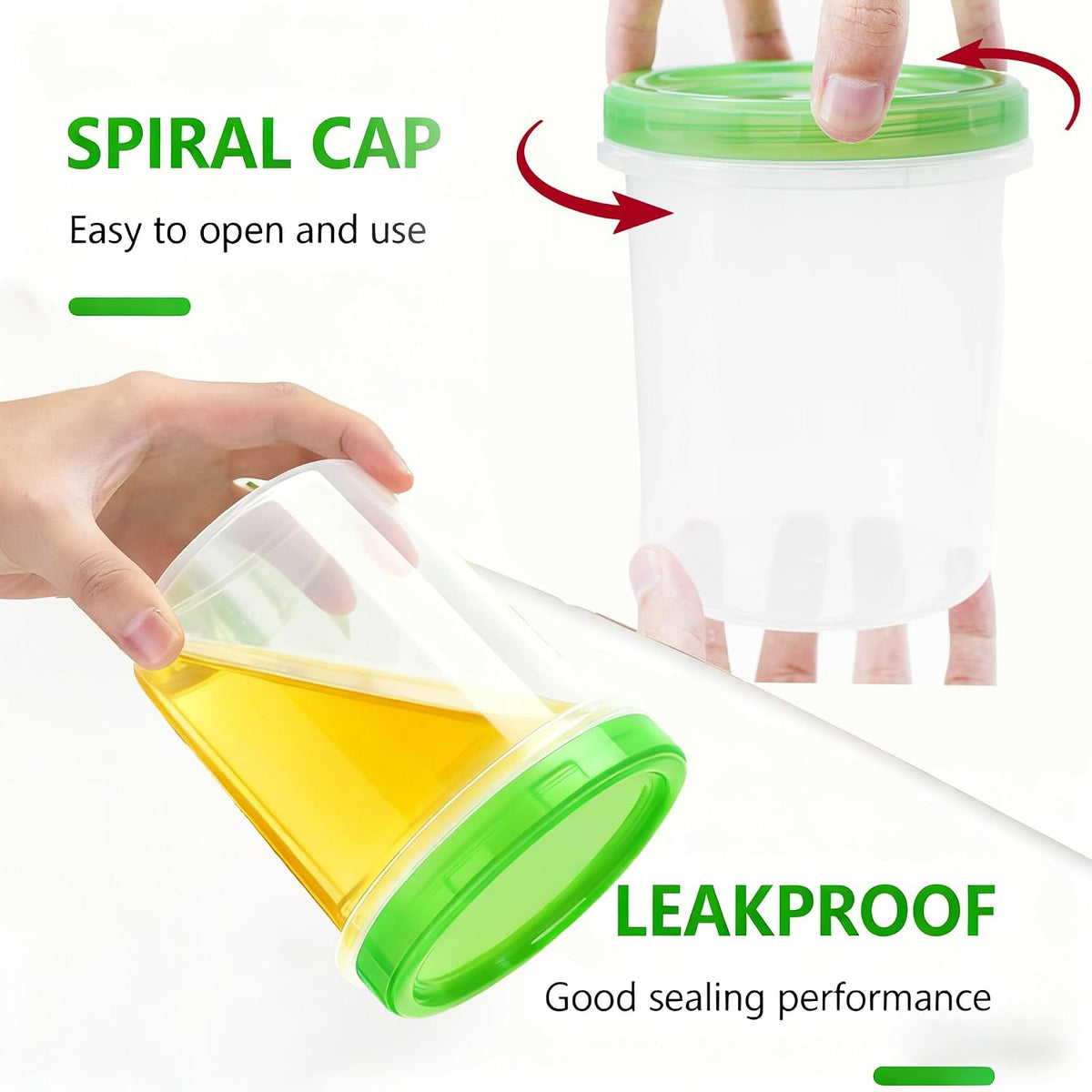 Airtight Food Storage Containers, Leakproof, BPA-Free, Stackable Kitchen & Pantry Organizers for Dry Food, Meal Prep, Snacks, Leftovers, Microwave, Dishwasher and Freezer Safe (10 Pack-16 Oz)