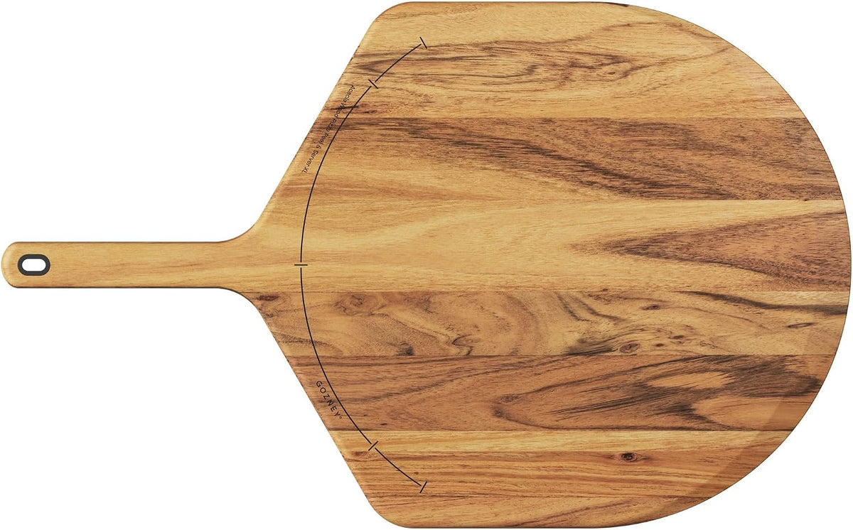 Gozney 12" Acacia Wood Pizza Placement Peel and Server, Durable Hardwood