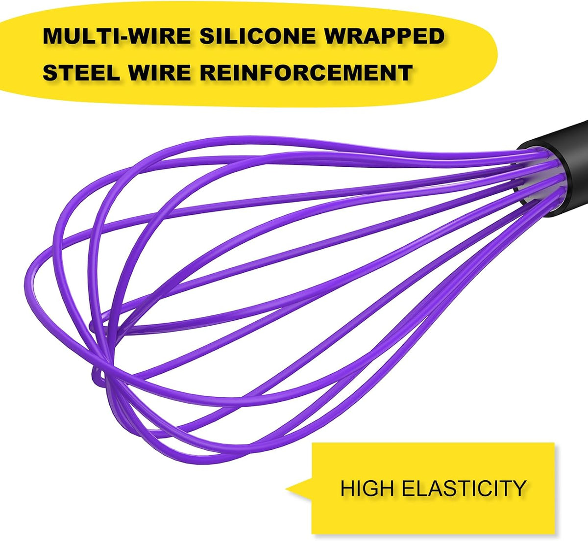 NileHome 3-Pack Stainless Steel Whisk Set, Kitchen Utensils for Cooking
