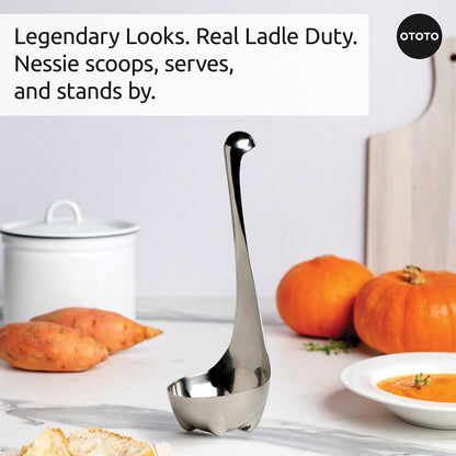 OTOTO The Original Nessie Ladle - Soup Ladle, Cute Gifts, Funny Kitchen Gadgets, Loch Ness design, Cooking Gifts for Mom - Cute and Practical Kitchen Utensils - Unique Gifts for Women