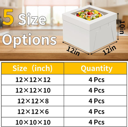 WINKIO Cake Boxes 12 inch, Cake Carrier Holder, Storage Transport Container