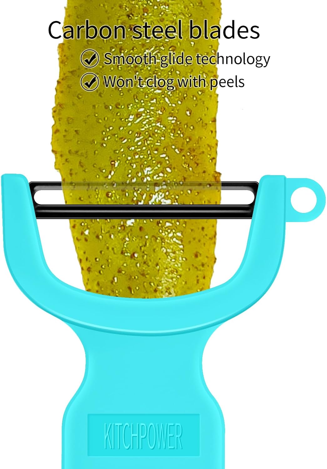 Original Vegetable Peeler Carbon Steel Blade 3-Pack Red/Green/Yellow
