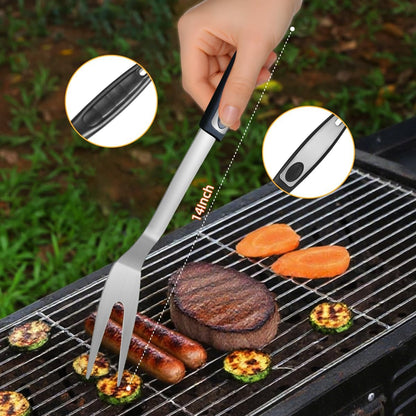 BBQ Grilling Tools Set,Stainless Steel Grilling Accessories Kit for Men Gift,13pc BBQ Grill Utensils Gift Kit with Portable Carry Bag BBQ Tools Grill Tools Set for Backyard Outdoor Grill Cooking