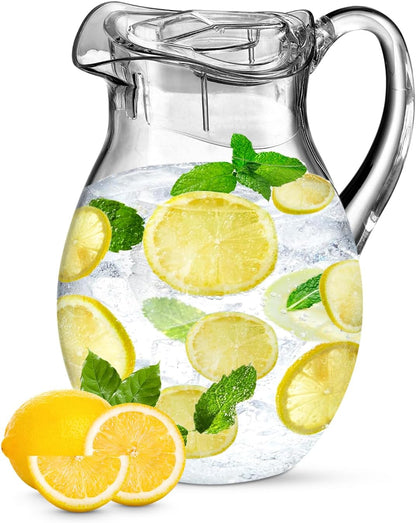 2 PACK 1.5 Gallon Drink dispenser, Glass Beverage Dispenser With Elegant Stand Stand, Drink Dispensers for Parties With Spigot 100% Leakproof. Perfect For Parties And Daily Use