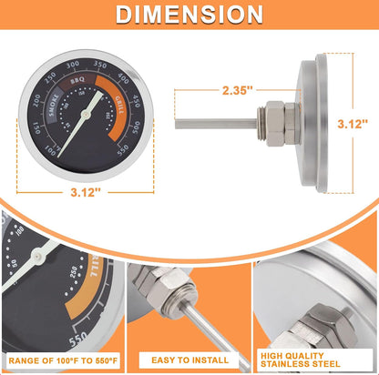 60540 Temperature Gauge for Weber GS4 Spirit II/I 200/300 SER & 22" Kettles
