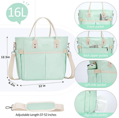 MAXTOP Lunch Bag Women for Work Insulated Thermal Lunch Box for Men with Wide-Open Pocket Reusable Leakproof Cooler Bags with Removable Shoulder Strap for Teacher Nurse Office Picnic Travel Black