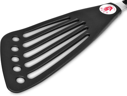 Left Handed Fish Spatula Stainless Steel Egg Flipper 12” | Fish Turner Spatula Slotted Turner Utensils Seki Japan