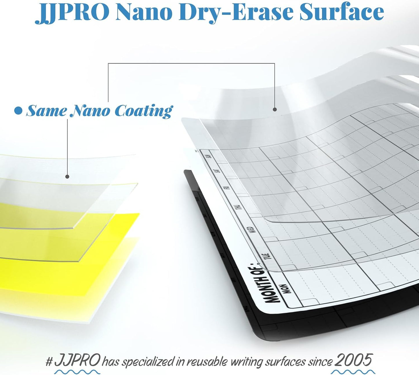 JJPRO Magnetic Dry Erase Calendar for Refrigerator-Reusable Monthly Calendar Starts Monday,Weekly Planner&to Do List for Fridge-Magnetic Monthly,Weekly Planner&List 2pcs-16.5x11"