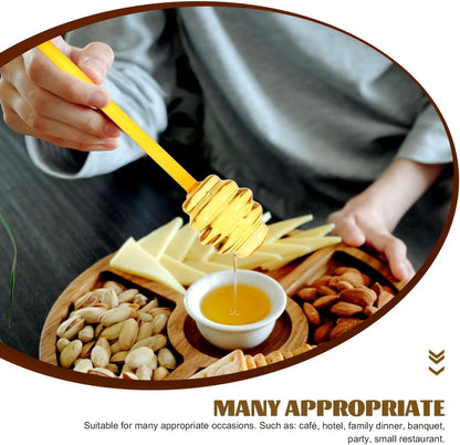CALLARON Glass Honey Dipper Stirring Stick - Portable Household Honey Rod for Tea Coffee Jam - Practical Spiral Design 5.35 X 1.18 Inches