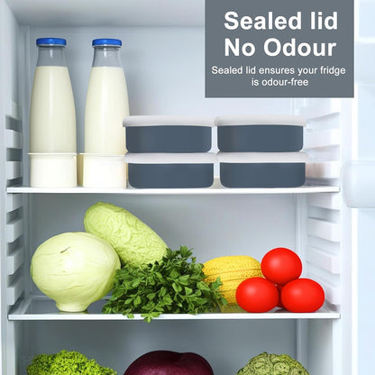 8 PCS 1 Cup Silicone Freezer Molds with Lids, Reusable Leak-Proof Soup Containers, Ice Trays Food Storage Trays for Meal Prep, Soups, Sauces, Stews, Dishwasher Safe(Grey, 250, Milliliters)
