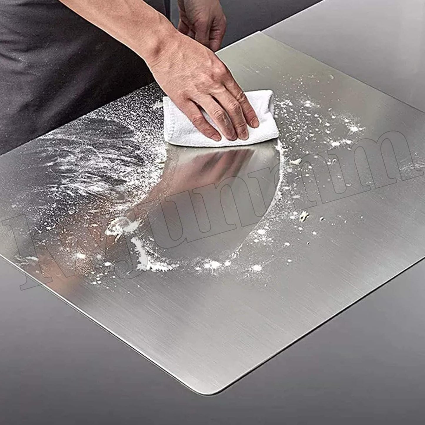 Large Cutting Board 304 Stainless Steel Cutting Board Metal Baking Mat Non Stick Thick 2.0 mm Board Cutting Fruit Vegetable Meat Kneading Rolling Bread Pizza,60x120cm/23.6"Lx47.2"W