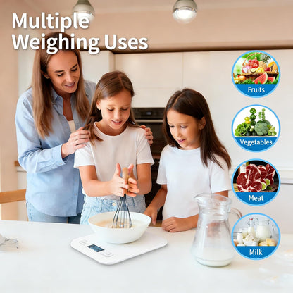 Digital Shipping Scale,Stainless Steel Panel, Accurate Portable Postal Scale for Packages, Small Business,Kitchen, Food, Handmade, Liquids, and Boutique (Rose Gold Battery(5kg/1g))