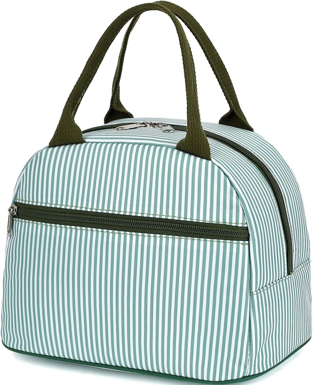 GYEUKHAM Lunch Bag Women, Lunch Box for Adult Men Kids Girls, Small Cute Lunchbox Tote Large Capacity Insulated Lunch Container Cooler for Work School Picnic Travel, Black White Stripes