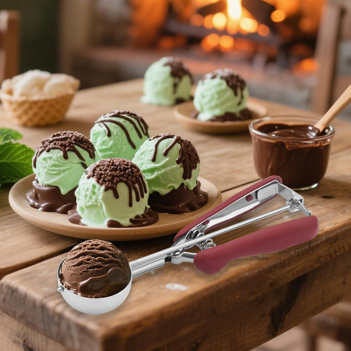 Large Cookie Scoop 3 Tablespoon, Size #20 Dough Scoops for Baking, Trigger Ice Cream Scooper, Stainless Steel Portion Scoop for Jumbo Cookies, Pancakes, Cupcakes, Meatballs