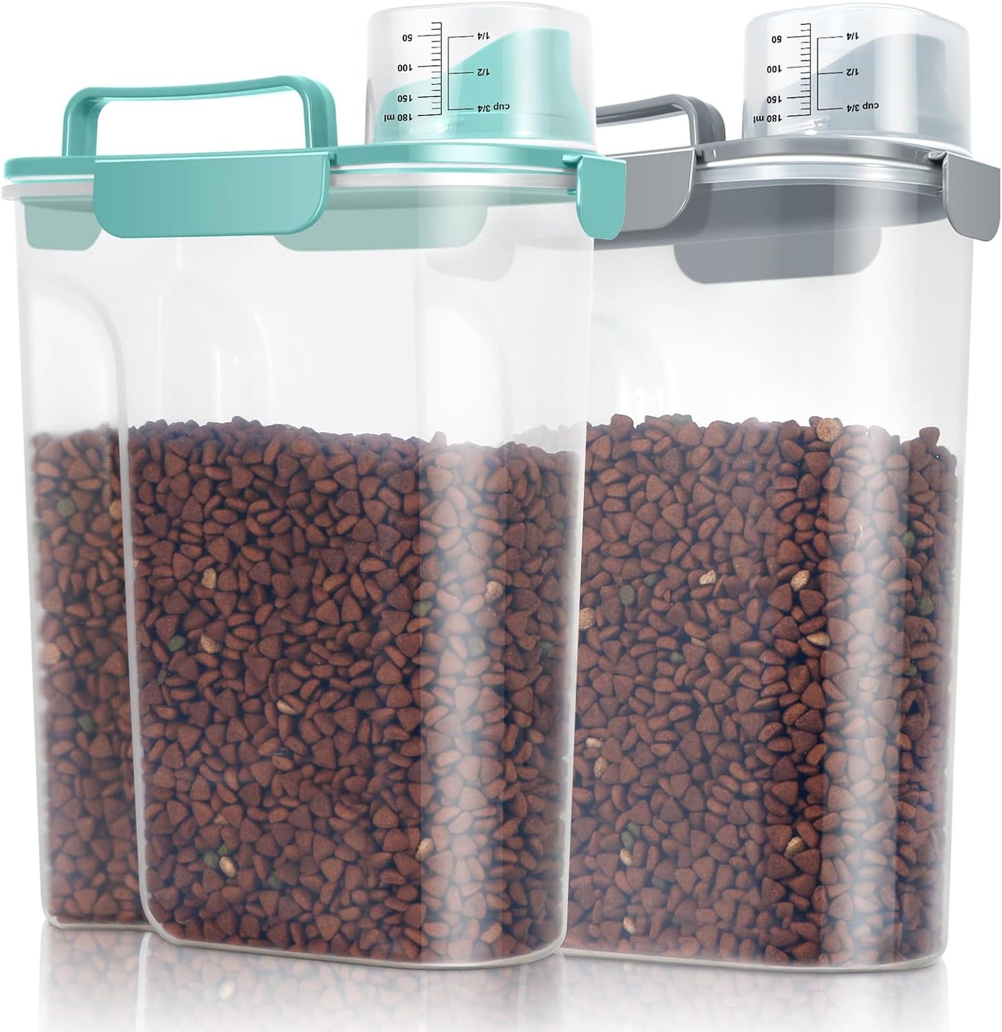 TBMax 10 Lbs Cat Dog Food Storage Container, 2026 Upgraded Large Pouring Container for Pet Food Storage, Bird Seed Dispenser, Portable Travel Kibble Holder -Dark Green