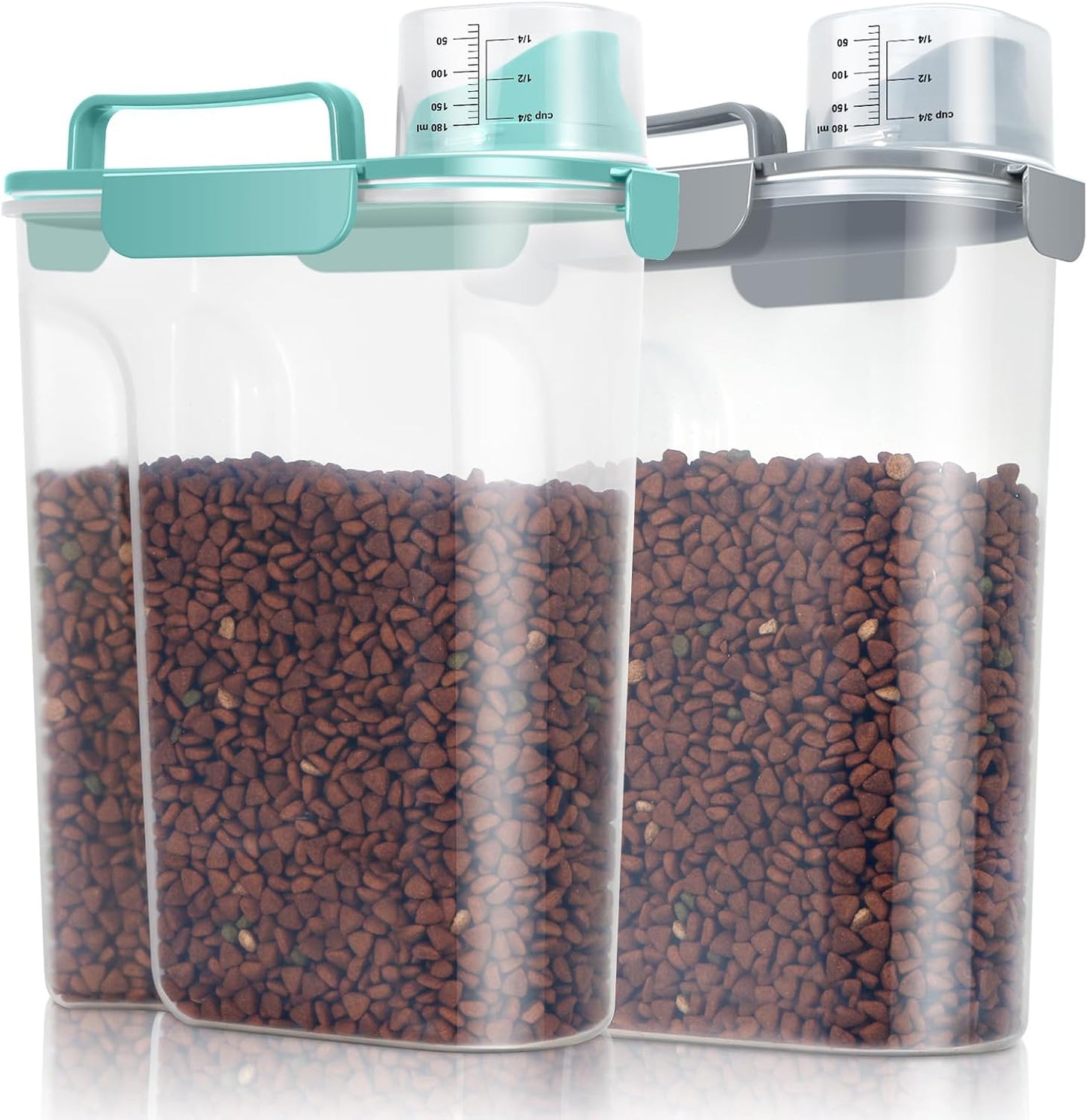 TBMax 10 Lbs Cat Dog Food Storage Container, 2026 Upgraded Large Pouring Container for Pet Food Storage, Bird Seed Dispenser, Portable Travel Kibble Holder -Dark Green