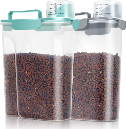 TBMax 10 Lbs Cat Dog Food Storage Container, 2026 Upgraded Large Pouring Container for Pet Food Storage, Bird Seed Dispenser, Portable Travel Kibble Holder -Dark Green