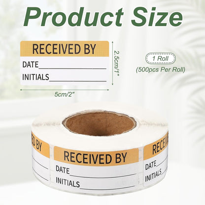 PATIKIL 500 Pcs Expired Date Label Stickers Roll, 2 x 1 Inch Removable Inventory Labels Adhesive Food Sticker Roll for Marking Organizing Inventory and Food Container, White and Black