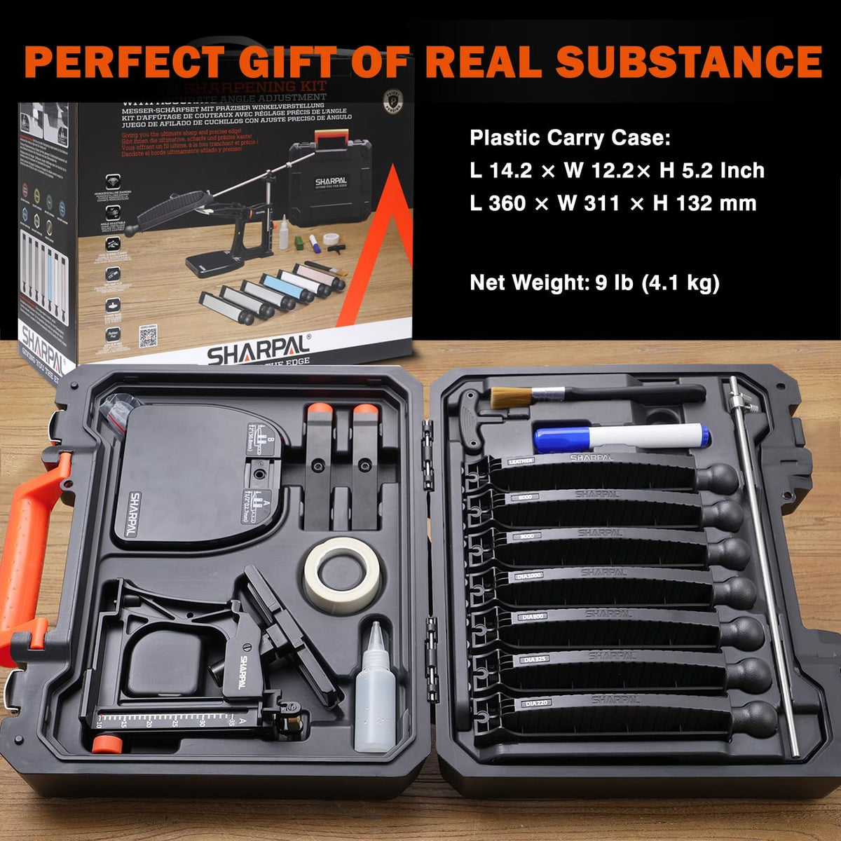 SHARPAL 202H Precision Knife Sharpening System, Adjustable Angle 10–35°