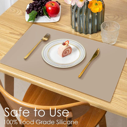 Extra Large Silicone Mats for Kitchen Counter, 27.6'' x 19.7'' Nonskid Silicone Placemats for Kids, Nonstick Purple Silicone Mat for Baking Crafts, Silicone Dab Mat Heat Resistant, 1Pack - Colors A
