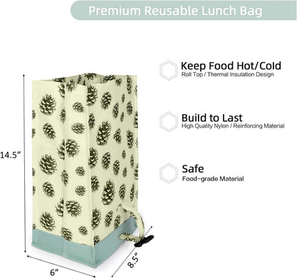 SUNNY BIRD Insulated Lunch Bag Pink Lunch Box Small Cooler Bag for Women, Girls, Adults and Teens (Pink)