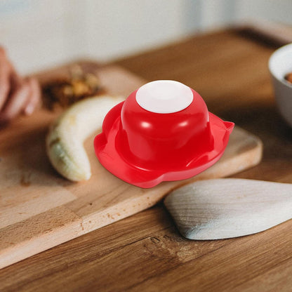 Zerodeko Red Handheld Vegetable Grater Food Holder Safety Cutting Finger Guard Kitchen Protector for Mandoline Slicer Preventing Injuries and Ensuring Secure Slicing at Home and Restaurants
