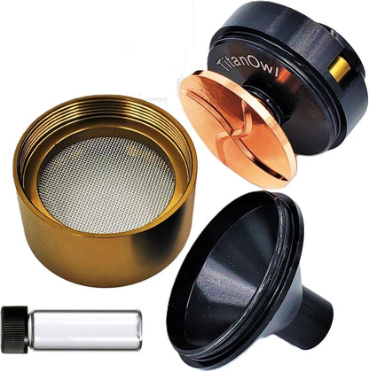 Coarse to Fine Spice Mill, Black and Gold Color