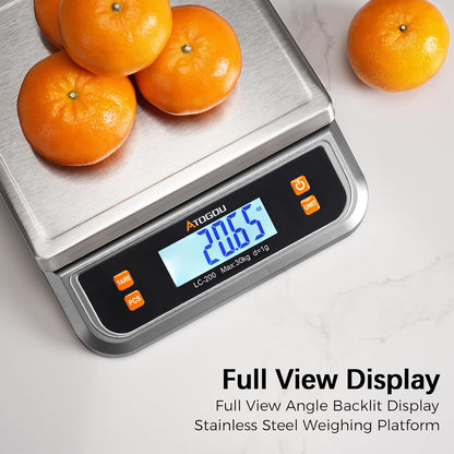 Atogou 88lb Food Scale, Commercial Kitchen Scale Plug-in Usable