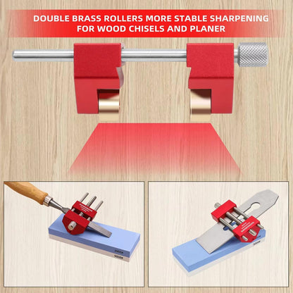 GOINGMAKE Honing Guide System Chisel Sharpening Kit for Woodworking Chisels and Planes 5/32" to 3" Chisel Sharpener Sharpening Holder Guide with Sharpening Angle Fixture, Angle Gauge and Storage Case