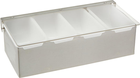 Winco Condiment Holder, 4 Compartment, S/S Base
