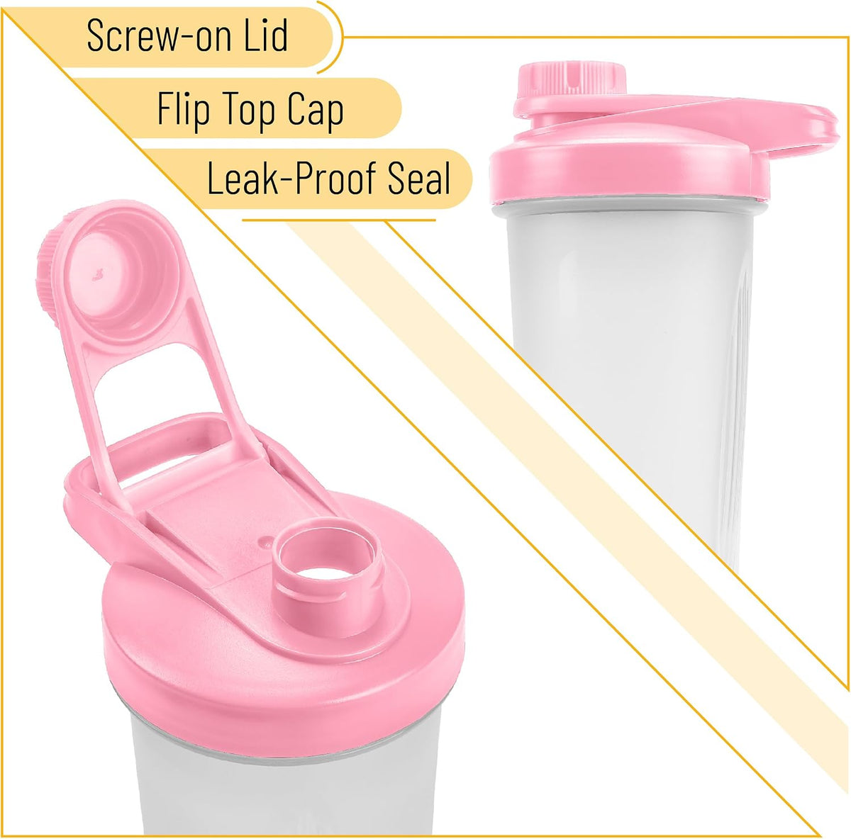 Mr. Pen- Shaker Bottles for Protein Mixes with Twist Cap, 28 oz