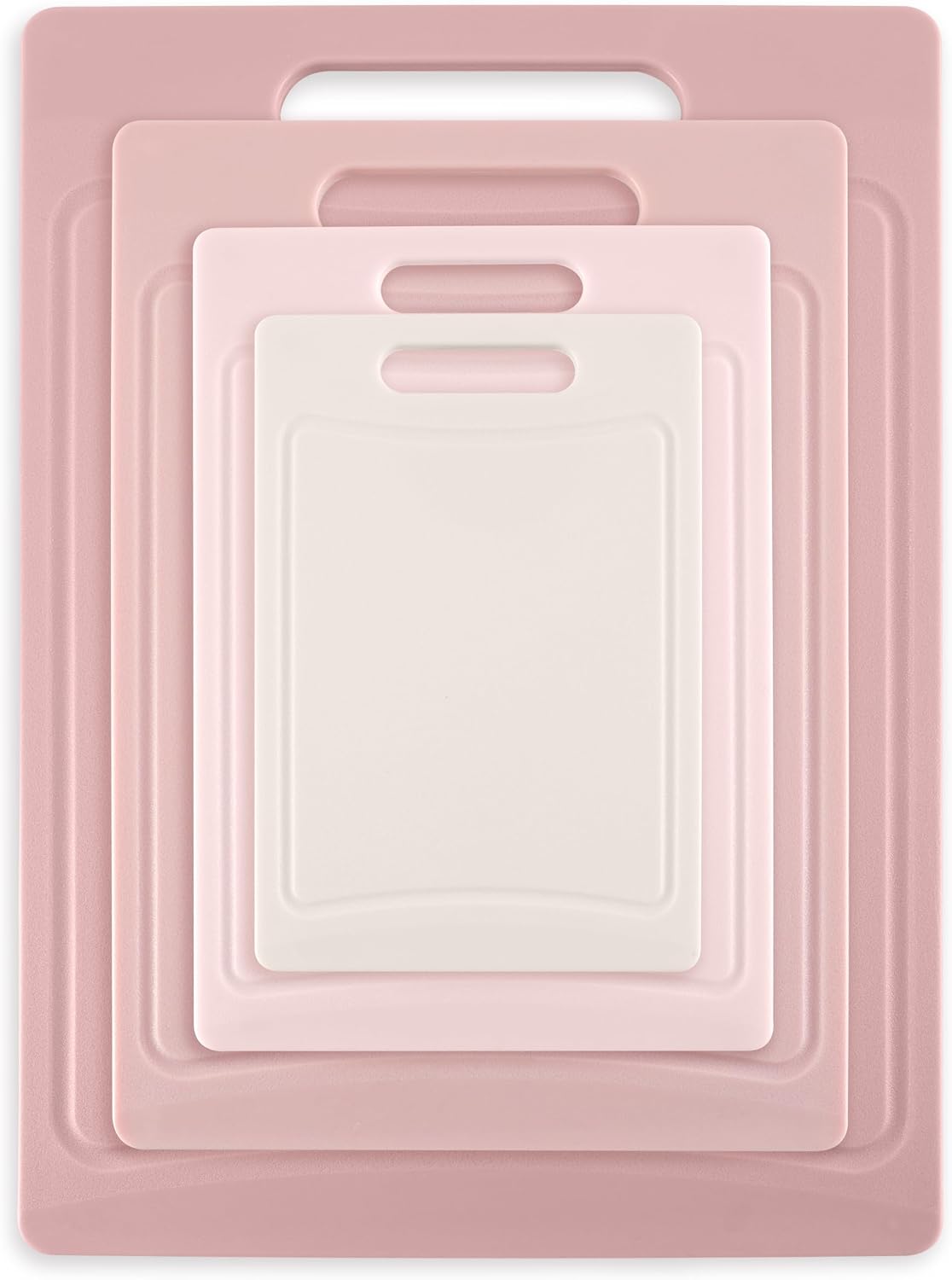 COOK WITH COLOR Non-Slip Cutting Board Set – Kitchen Essentials with Easy Grip Handle for Meat, Veggies, and Fruits, 3 Cutting Boards, Speckled White