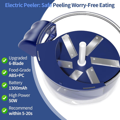 Automatic Fruit Peeling Machine, 6 Leaf Blade Grape Cherry Tomato Peeler