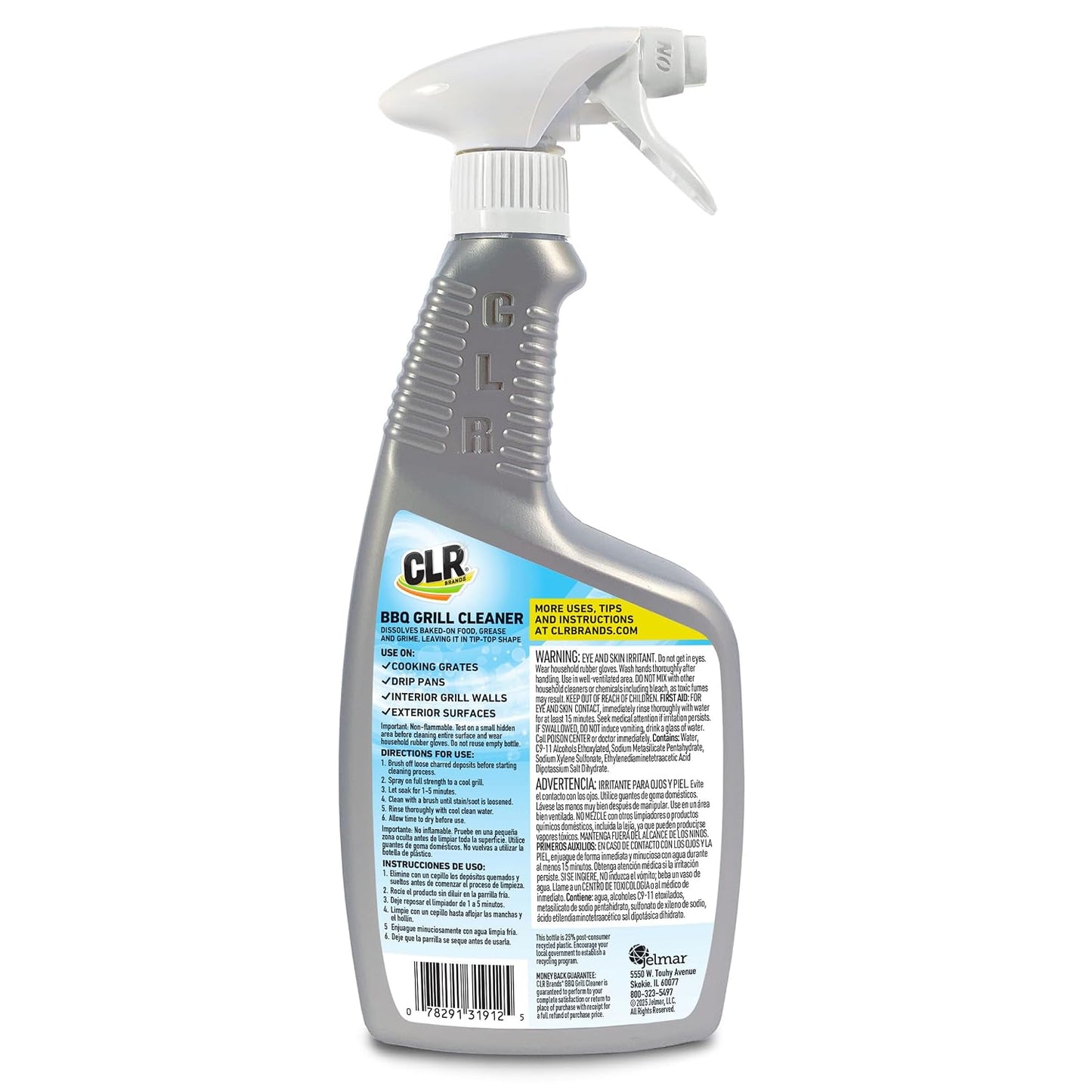 CLR Clean & Ready Grill, BBQ Grill Cleaner, 26 Ounce Spray Bottle, PB-BBQ-26