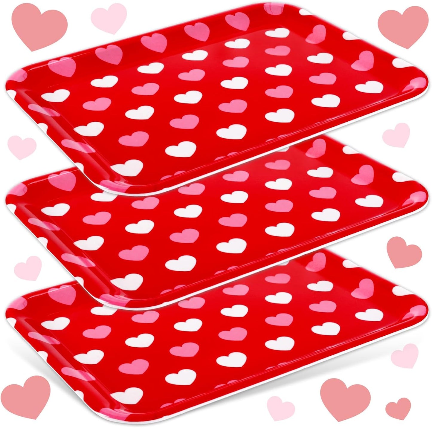 JarThenaAMCS 3Pcs Graduation Serving Trays 13 x 10 Inch Bachelor' s Hat Diploma Glitter Reusable Melamine Platter Congrats 2026 Grad Serving Dishes for Graduate Party Sharing Snacks Fruit Dessert